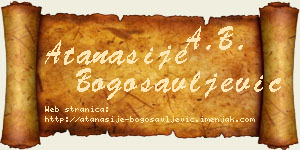 Atanasije Bogosavljević vizit kartica